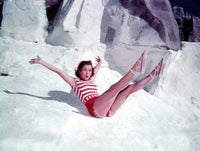 Debbie Reynolds Sliding on Ice Photo Print