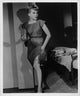 Debra Paget holding knife photo print in vintage style.