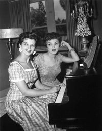 Debra Paget Piano Photo Print - Vintage Cinema Art