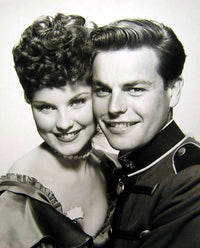 Debra Paget and John Derek classic photo print capturing vintage Hollywood charm.
