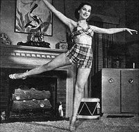 Debra Paget Plaid Two Piece Photo Print showcasing classic film elegance.