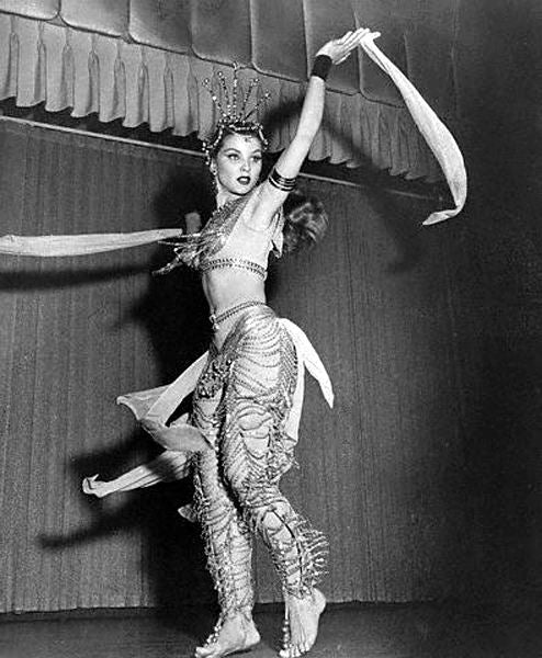 Debra Paget dancing with a scarf photo print
