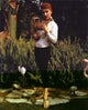 Debra Paget posed with monkey photo print, vintage Hollywood charm.