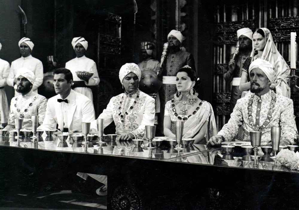 Debra Paget photo print 'At a Table with Egyptians' on premium heavy stock paper.