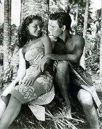 Debra Paget Tropical Dress Photo Print featuring vintage Hollywood charm.