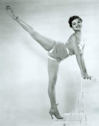 Debra Paget Leaning Forward Photo Print - Vintage Hollywood