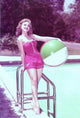 Debra Paget Poolside Photo Print showing classic Hollywood glamour.