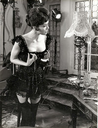 Diana Riggs Black Corset Photo Print showcasing elegance and allure.