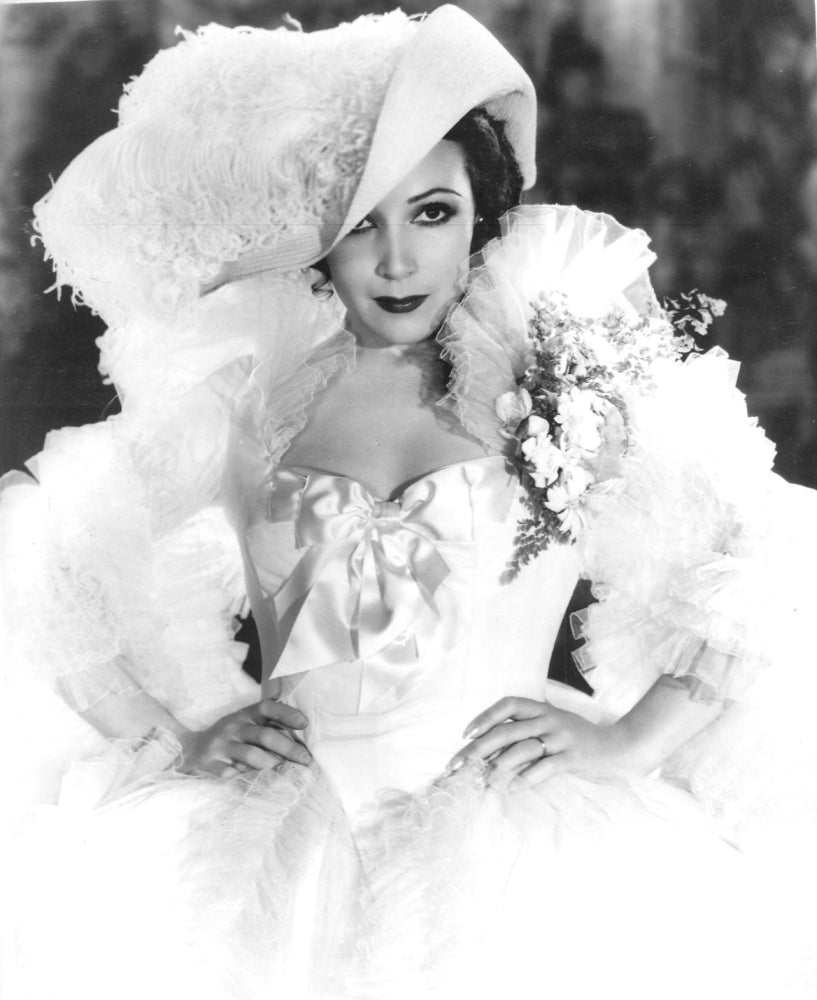 Dolores Del Rio Wedding Dress Photo Print showcasing classic Hollywood elegance.