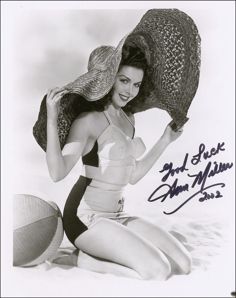 Ann Miller Beach Hat Signed Photo Print 8x10