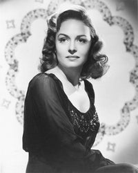 Donna Reed Black Top Photo Print showcasing classic Hollywood elegance.