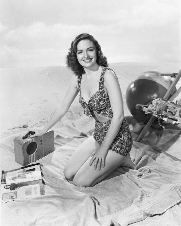 Donna Reed Radio Photo Print showcasing classic Hollywood elegance.