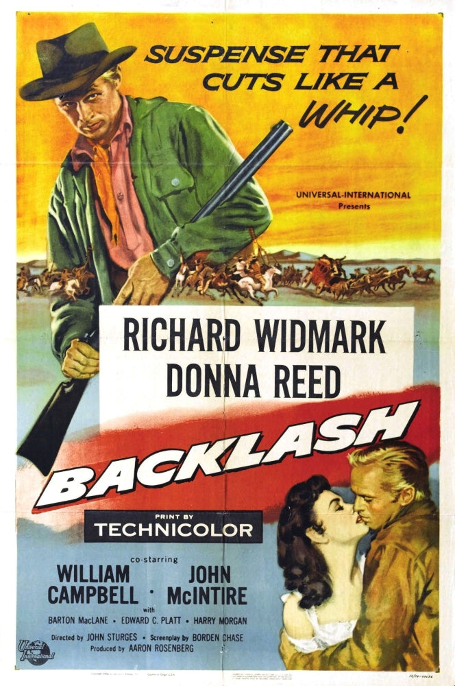 Donna Reed Backlash Cover Photo Print showcasing classic film art.