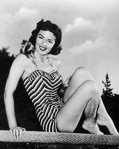 Close-up photo print of Donna Reed in bathing suit