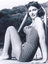 Donna Reed in a frilly bathing suit photo print