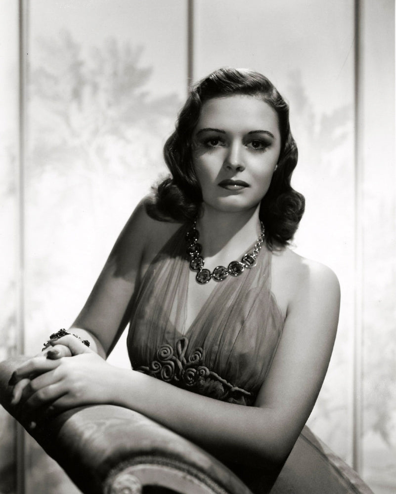 Donna Reed Leaning Over Arm Rest Photo Print