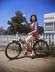 Ann Miller Bicycle Photo Print showcasing classic Hollywood elegance.