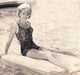 Doris Day Sitting on Pool Float Photo Print
