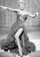 Doris Day in a blue gown black and white photo print