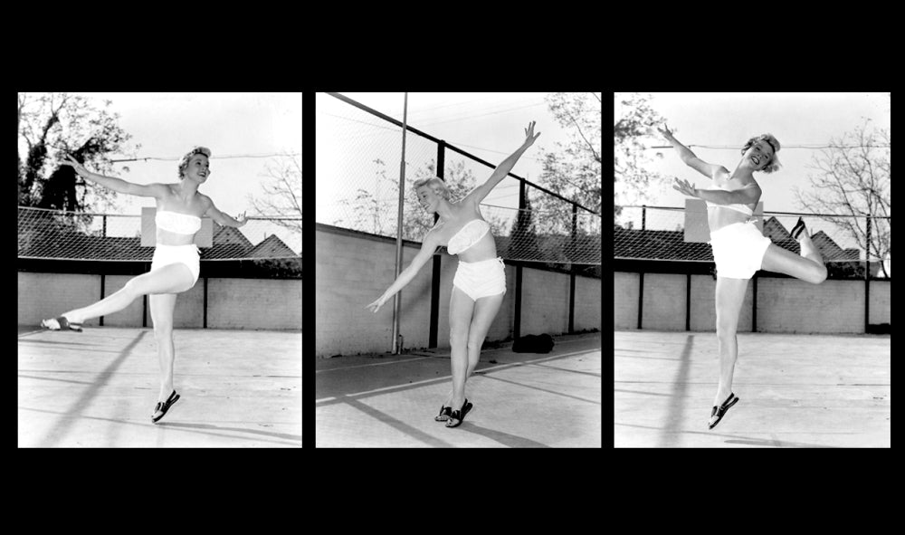 Doris Day Tri-Split Poses Photo Print featuring classic Hollywood actress.