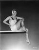 Dorothy Jordan Sitting on Diving Board Photo Print