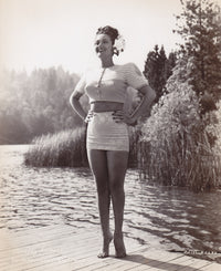 Dorothy Lamour On Lake Photo Print - Classic Hollywood Photography