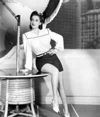 Dorothy Lamour On Table Photo Print - Classic Vintage Photography