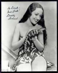 Dorothy Lamour Petting Lizard Signed Photo Print