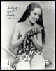 Dorothy Lamour Petting Lizard Signed Photo Print