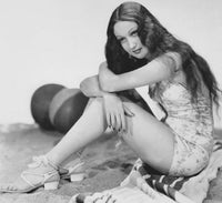 Dorothy Lamour close up photo print in beach scene