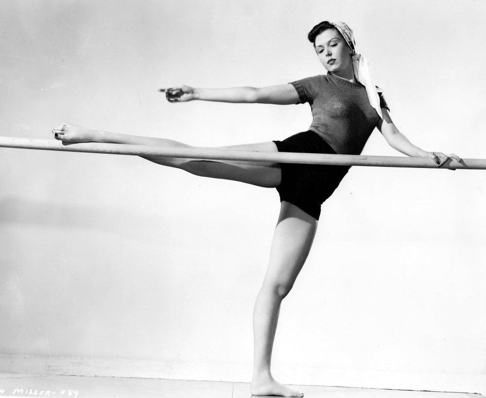 Ann Miller Ballet Pose 3 Photo Print showcasing elegant ballet movement.