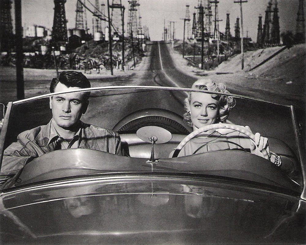 Lauren Bacall and Robert Stack driving photo print