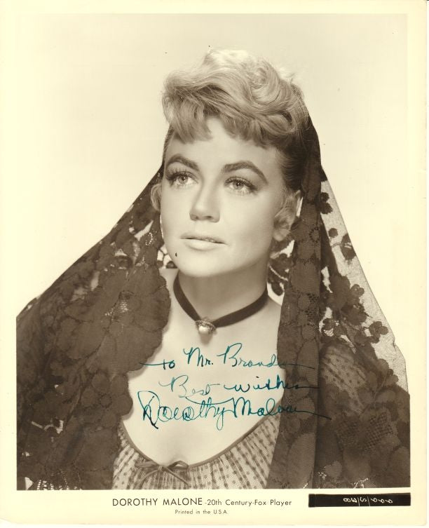 Dorothy Malone Head Scarf Signed Photo Print - Classic Hollywood Art