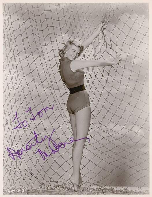 Dorothy Malone Holding Net Signed Photo Print