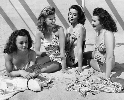 Dorothy Malone Playing Cards Photo Print showcasing vintage glamour.