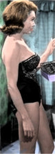 Elaine Devry Wearing Corset Profile Photo Print showcasing vintage beauty.