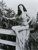 Elaine Stewart Pulling Rope Photo Print showcasing vintage Hollywood glamour.