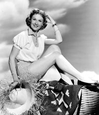 Straw Hat Photo Print featuring Ann Robinson, vintage photography decor.