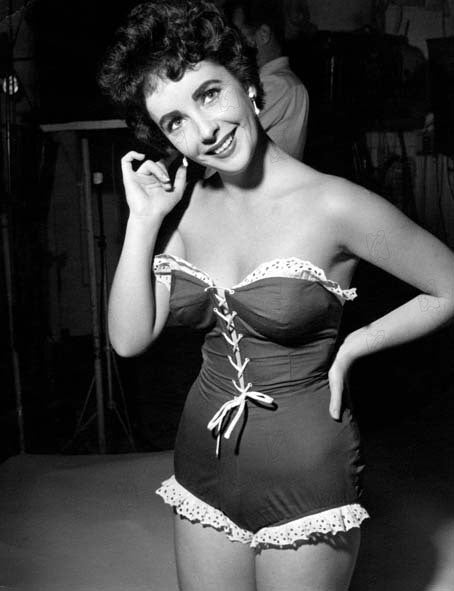 Elizabeth Taylor photo print - Hand on Hip in Tied Up One-Piece