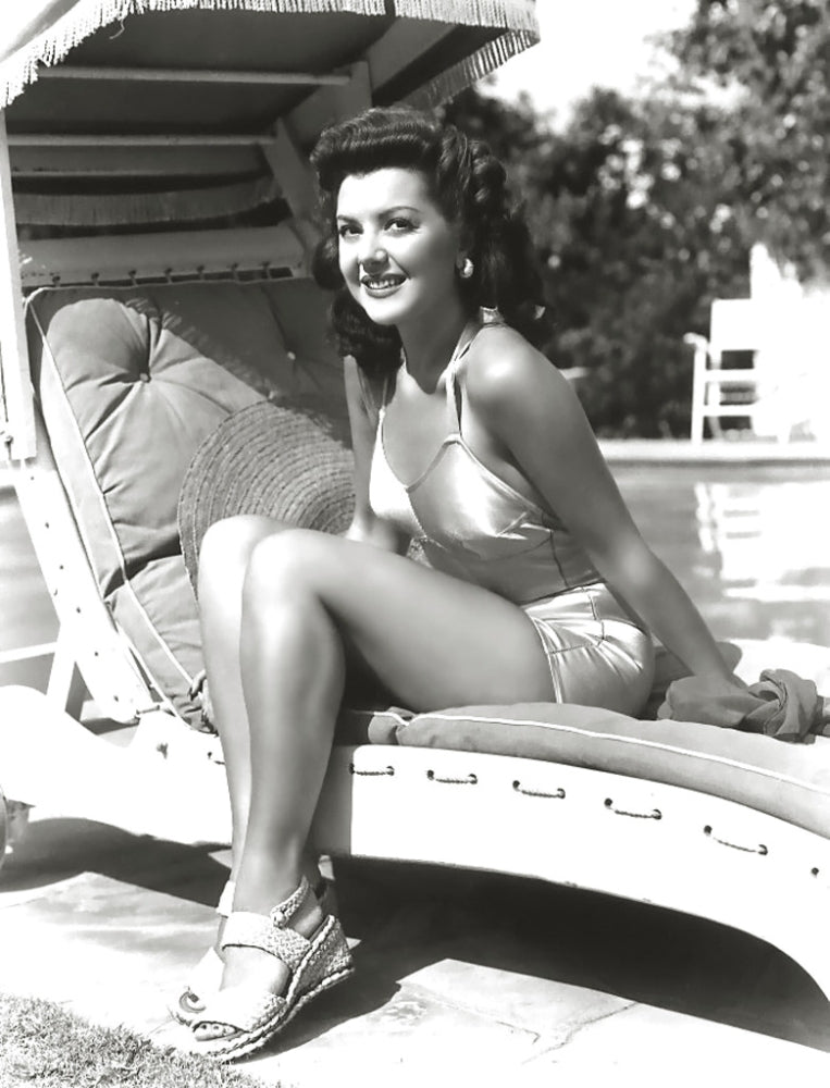 Ann Rutherford Pool Chair Photo Print showcasing classic Hollywood elegance.