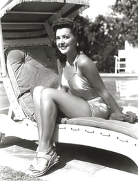 Ann Rutherford Pool Chair Photo Print showcasing classic Hollywood elegance.
