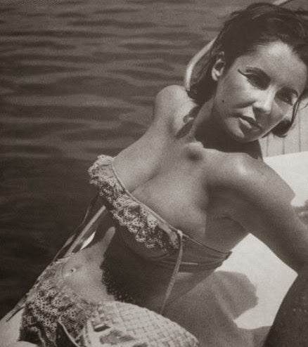 Elizabeth Taylor Frilly Bathing Suit Photo Print