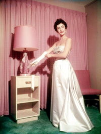 Elizabeth Taylor Putting on White Glove Photo Print