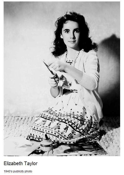 Elizabeth Taylor Holding Scissors Photo Print