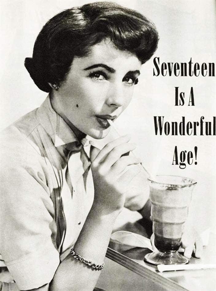 Elizabeth Taylor Seventeen is a Wonderful Age Ad Photo Print