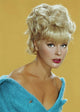 Elke Sommer headshot photo print with yellow background