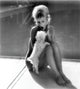 Elke Sommer photo print sitting with dog, charming decor