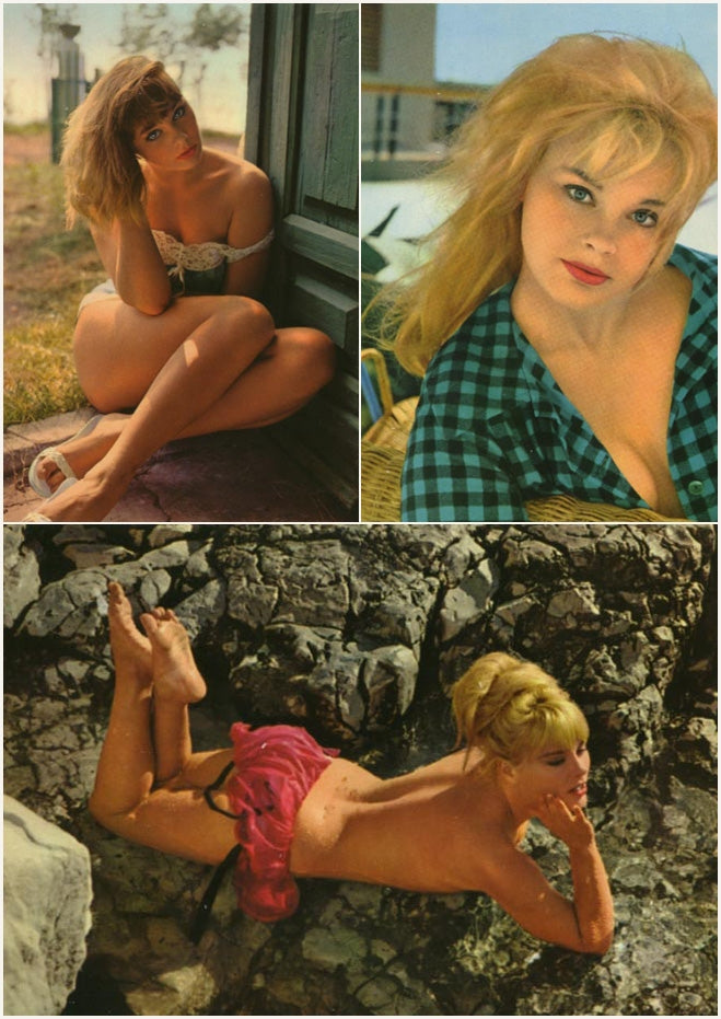 Elke Sommer Tri-Split Photo Print showcasing elegance and charm.
