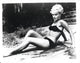 Elke Sommer Sitting Hands Back in Black Bikini Photo Print