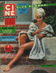 Elke Sommer sitting on brick stairs in fur coat fine art print.